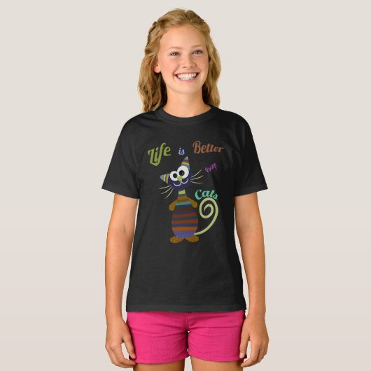 おもしろいカラフル Tシャツ (正面フル)