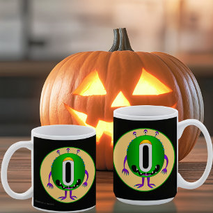 おもしろいカラフルCartoon Monster, Halloween コーヒーマグカップ