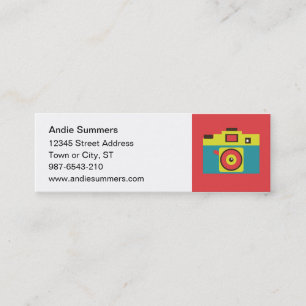おもしろいカラフルCMYKロモカメラフォトグラファー スキニー名刺