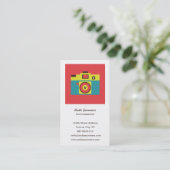 おもしろいカラフルCMYK Lomoカメラ写真家 名刺 (スタンド正面)