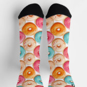 おもしろいカラフルDout Pattern Name Monogram Socks ソックス (上部)