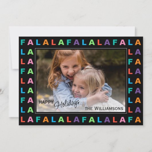 おもしろいカラフルFA LA LA LAホリデーシーズン シーズンカード (正面)