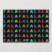 おもしろいカラフルFA LA LA LAホリデーシーズン シーズンカード (裏面)