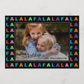 おもしろいカラフルFA LA LA LAホリデーシーズン シーズンカード (正面)