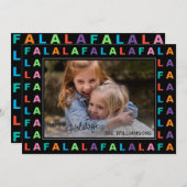 おもしろいカラフルFA LA LA LAホリデーシーズン シーズンカード (正面/裏面)