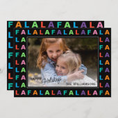 おもしろいカラフルFA LA LA LAホリデーシーズン シーズンカード (正面/裏面)