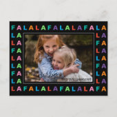 おもしろいカラフルFA LA LA LAホリデーシーズン ポストカード (正面)