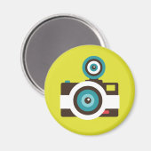 おもしろいカラフルFishEyeカメラマン マグネット (正面/裏面)