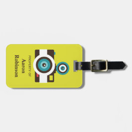 おもしろいカラフルFishEyeカメラマン ラゲッジタグ