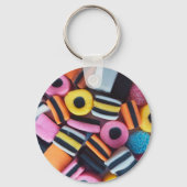 おもしろいカラフルLicorice Allsortsキャンディ混合物 キーホルダー (正面)