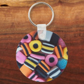 おもしろいカラフルLicorice Allsortsキャンディ混合物 キーホルダー (正面)