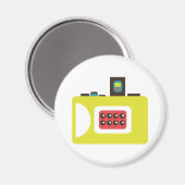 おもしろいカラフルSカすごいメラ写真家 マグネット (正面/裏面)