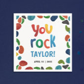 おもしろいカラフルYou Rock ClimbアドレナリーブラシTypo スタンダードカクテルナプキン