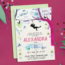 おもしろいカラージプライニングガールアウトドアデイウォーター色 招待状