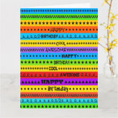 おもしろいカラービッグクール素晴らしハッピーバースデー挨拶 カード (黄色い花)