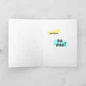 おもしろいカラーブロック45番目の誕生日グリーティングカード カード (内部)