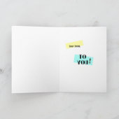 おもしろいカラーブロック65番目の誕生日グリーティングカード カード (内部)