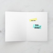 おもしろいカラーブロック75番目の誕生日グリーティングカード カード (内部)