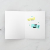 おもしろいカラーブロックHappy 60th誕生日グリーティングカード カード (内部)