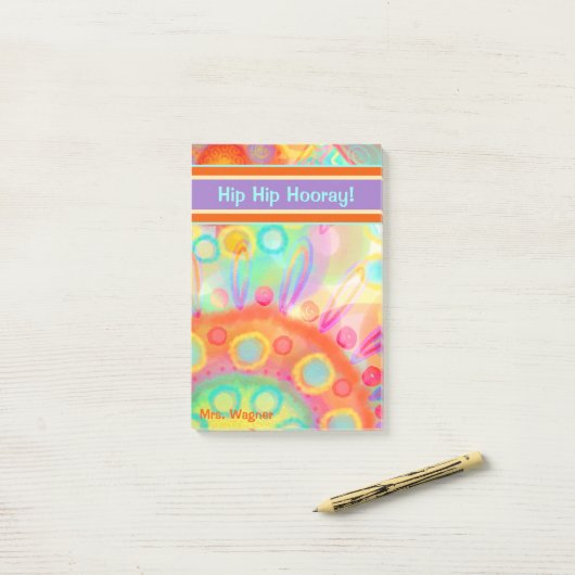 おもしろいカラー「お尻お尻ホテル」パーソナライズされた先生 ポストイット (デスク上)