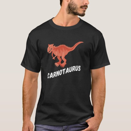 おもしろいカルノタウロス恐竜 Tシャツ (正面)