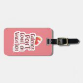 おもしろいカロリーオンバケーションスローガン ラゲッジタグ (正面横)