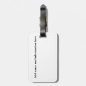 おもしろいカロリーオンバケーションスローガン ラゲッジタグ (裏面縦)