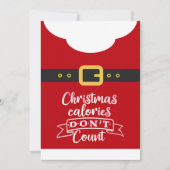 おもしろいカロリーサンタの赤いスーツ黒ベルト シーズンカード (正面)