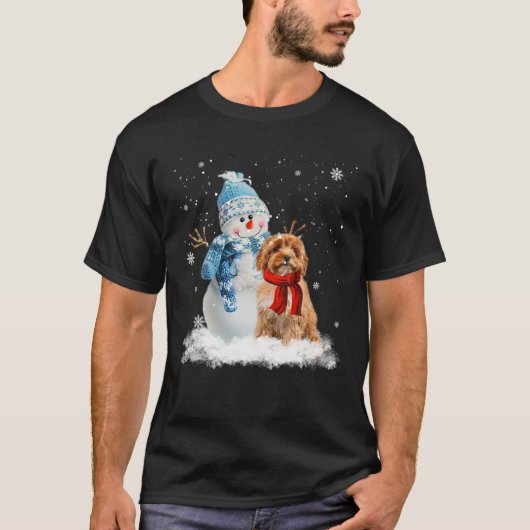 おもしろいカヴォードルクリスマス雪だるまクリスマスパジャマ Tシャツ (正面)