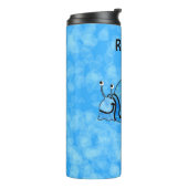 おもしろいカートゥーンハッピースカタニールシェードアクアブルー タンブラー (回転左)