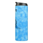 おもしろいカートゥーンハッピースカタニールシェードアクアブルー タンブラー (回転右)