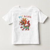 おもしろいカートン中国のドラゴン新年フーキッズギフト トドラーTシャツ (正面)