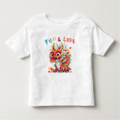 おもしろいカートン中国のドラゴン新年フーキッズギフト トドラーTシャツ (正面)