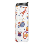 おもしろいカーニバルキッズ誕生日サーカスパターンピエロ タンブラー (回転左)