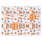 おもしろいカーニバルキッズ誕生日サーカスパターンピエロ テーブルクロス (正面(横))