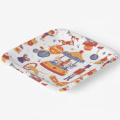 おもしろいカーニバルキッズ誕生日サーカスパターンピエロ ペーパープレート (傾斜あり)