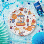 おもしろいカーニバルキッズ誕生日サーカスパターンピエロ ペーパープレート (パーティー)