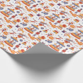 おもしろいカーニバルキッズ誕生日サーカスパターンピエロ ラッピングペーパー (角)