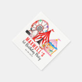 おもしろいカーニバル回路フェスティバルショー子供の誕生日 スタンダードカクテルナプキン (角)