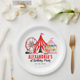 おもしろいカーニバル回路フェスティバルショー子供の誕生日 ペーパープレート