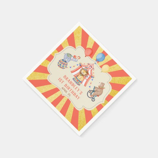 おもしろいカーニバル回路フェスティバル誕生日ナプキン スタンダードカクテルナプキン (角)