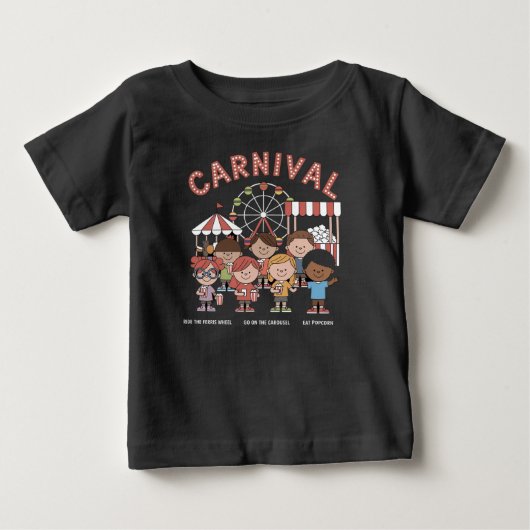 おもしろいカーニバル ベビーTシャツ (正面)