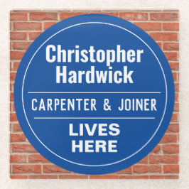 おもしろいカーペンター&ジョイナーウォールプラークスタイル ガラスコースター