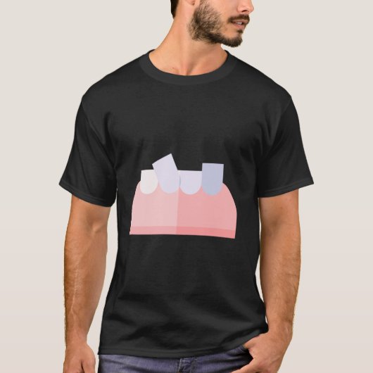 おもしろいガチャ歯 Tシャツ (正面)