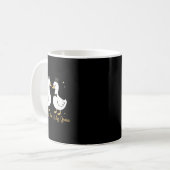 おもしろいガチョウの夫婦の結婚式パーティー コーヒーマグカップ (正面左)