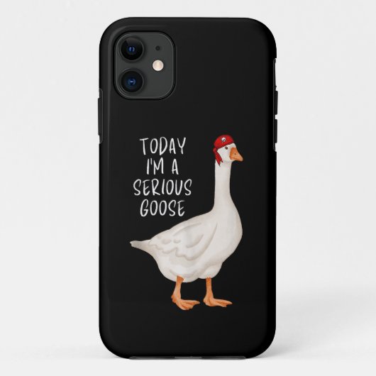おもしろいガチョウの引用 今日はシリアスなガチョウです Case-Mate iPhoneケース (裏面)