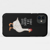 おもしろいガチョウの引用 今日はシリアスなガチョウです Case-Mate iPhoneケース (裏面(横))