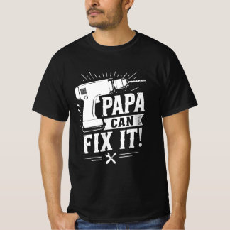 おもしろいガレージお父さんメカニックTシャツ、父親のためのギアファッション Tシャツ