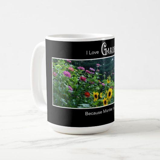 おもしろいガーデニングことわざフローラガーデンデイジーコスモス コーヒーマグカップ (正面左)