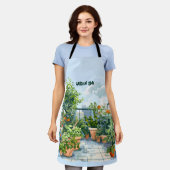 おもしろいガーデニング引用文ビューティフルガーデンパスガーデナー エプロン (着用した状態)